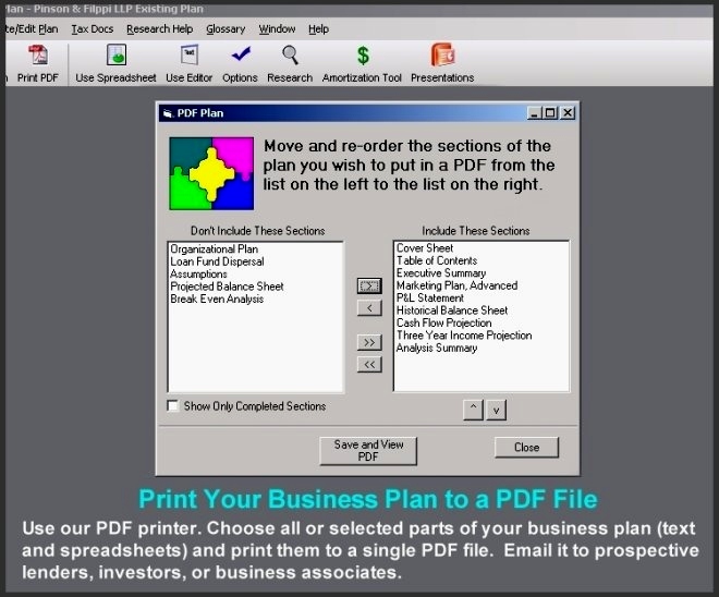 Print Plan to PDF
